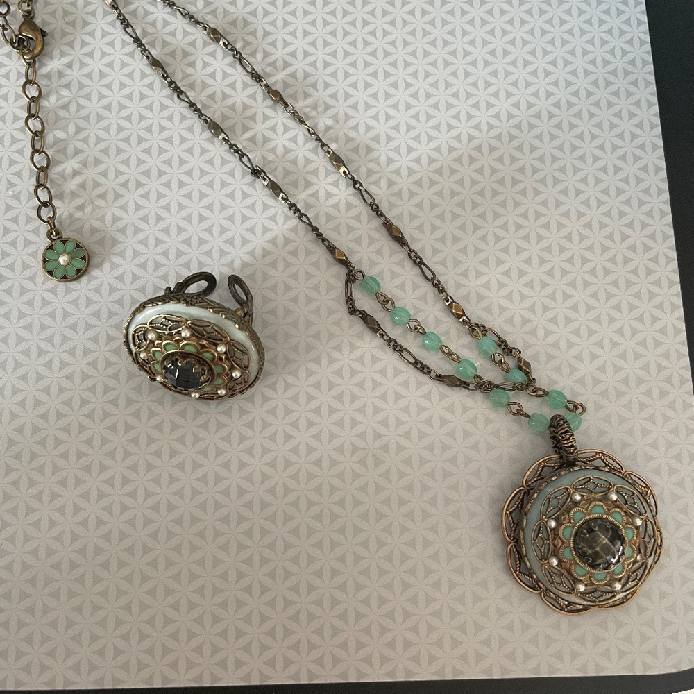 Amazonite Round - Aqua Opal Necklace